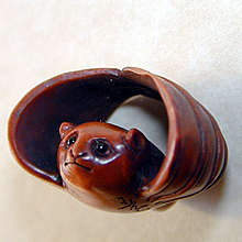 ASTROLOGICAL OJIME BEAD - SCORPIO BAT
